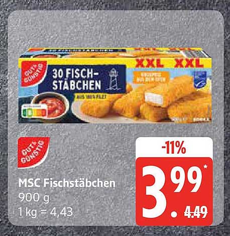 MSC Fischstäbchen 900 g