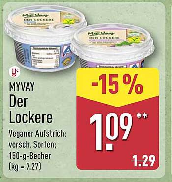 MYVAY Der Lockere Veganer Aufstrich; verschiedene Sorten