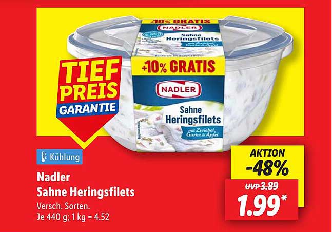 Nadler Sahne Heringsfilets - jetzt zum Sonderpreis!