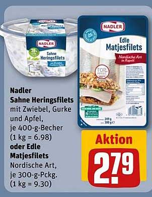 Nadler Sahne Heringsfilets mit Zwiebel, Gurke und Apfel