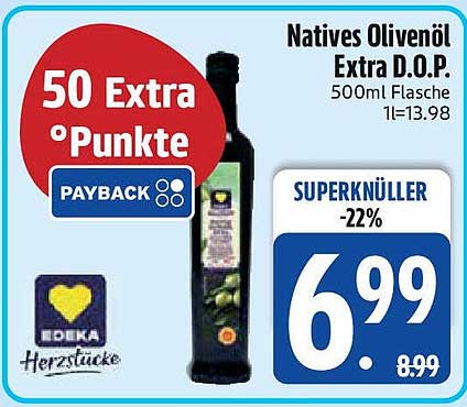 Natives Olivenöl Extra D.O.P. 500ml Flasche
