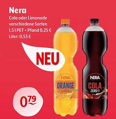 Nera Limonade oder Cola - verschiedene Sorten 1,5 l PET