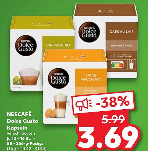 NESCAFÉ Dolce Gusto Kapseln – Verschiedene Sorten, jetzt reduziert!
