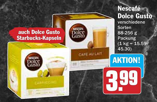 Nescafé Dolce Gusto verschiedene Sorten