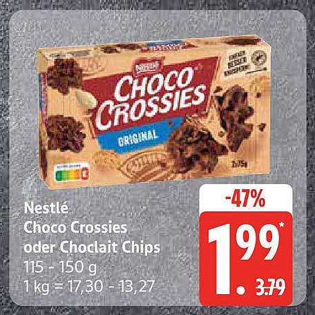 Nestlé Choco Crossies oder Choclit Chips