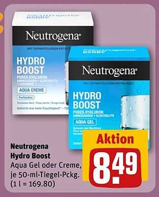 Neutrogena Hydro Boost Aqua Gel oder Creme, je 50-ml-Tiegel-Pckg.