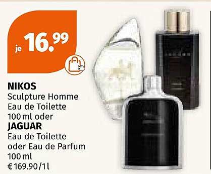 NIKOS Sculpture Homme Eau de Toilette 100 ml oder JAGUAR Eau de Toilette oder Eau de Parfum 100 ml