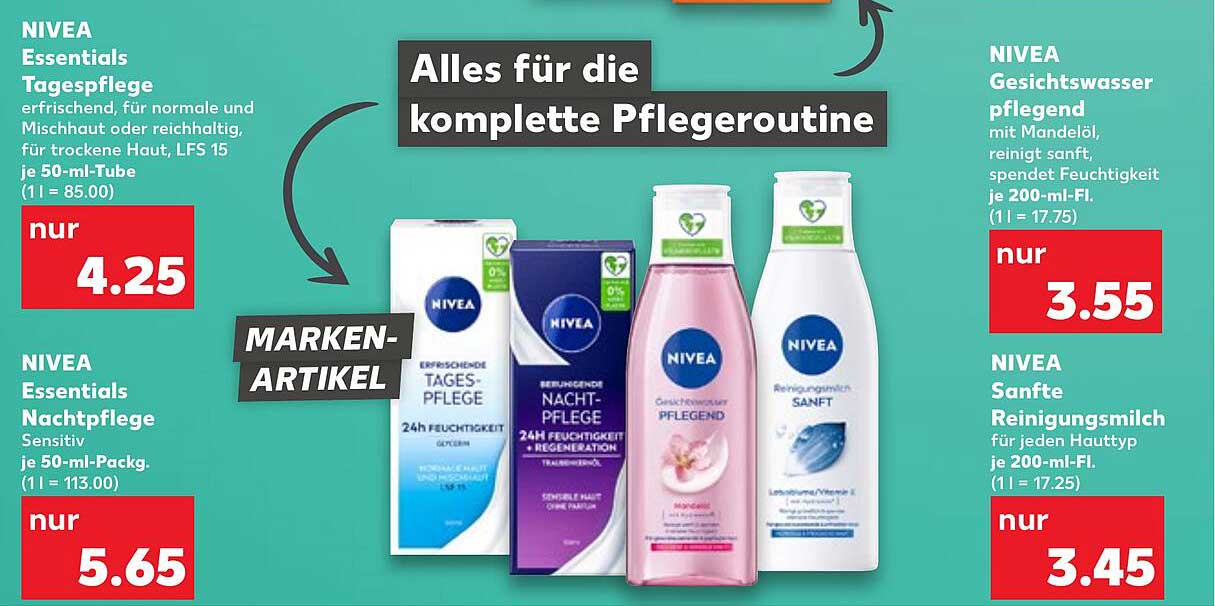 NIVEA Essentials Tagespflege 50 ml für nur 4,25 €