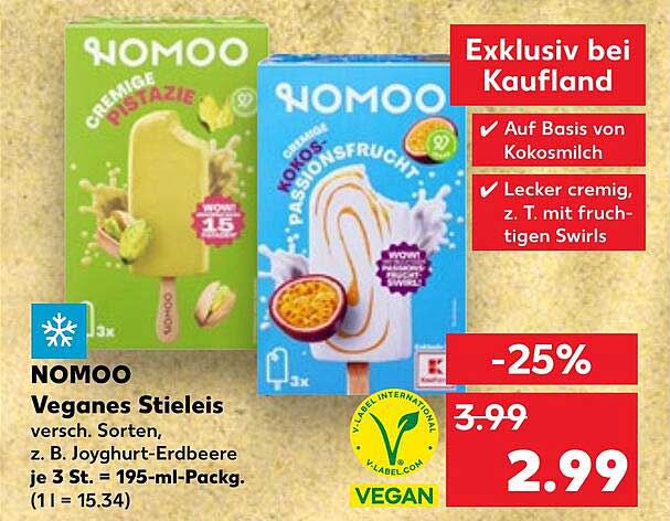 NOMOO Veganes Stieleis - Exklusiv bei Kaufland
