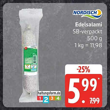 Nordisch Edelsalami SB-verpackt 500 g