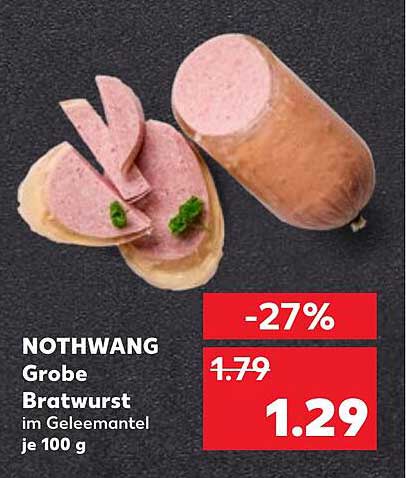 NOTHWANG Grobe Bratwurst im Geleemantel je 100 g