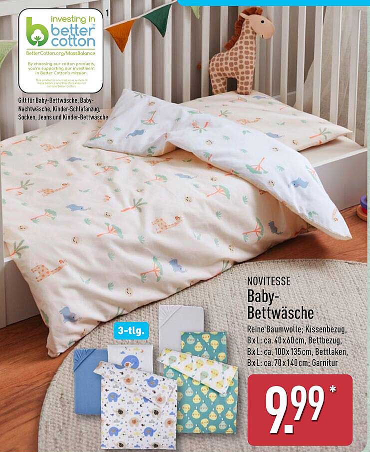 NOVITESSE Baby-Bettwäsche 3-tlg.