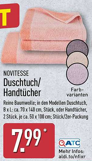 NOVITESSE Duschtuch/Handtücher