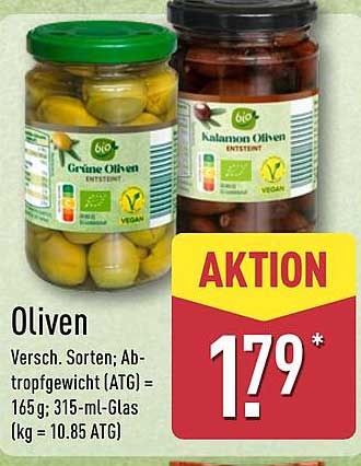 Oliven - Verschiedene Sorten im Angebot