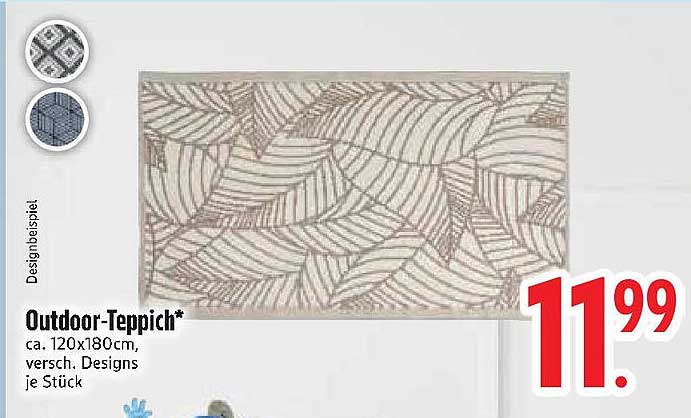 Outdoor-Teppich* ca. 120x180cm, versch. Designs je Stück