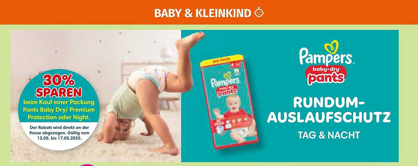 Pampers Baby-Dry Pants – 30% sparen