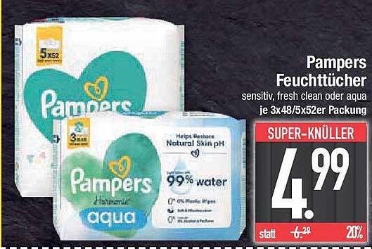Pampers Feuchttücher 3x48/5x52er Packung