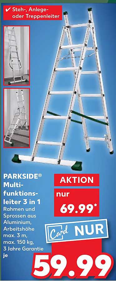 PARKSIDE® Multifunktionsleiter 3 in 1