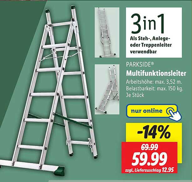 PARKSIDE® Multifunktionsleiter 3in1