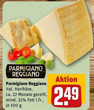 Parmigiano Reggiano - ital. Hartkäse, ca. 22 Monate gereift