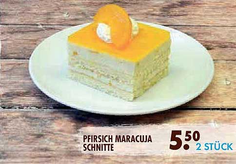 Pfirsich Maracuja Schnitte - 2 Stück