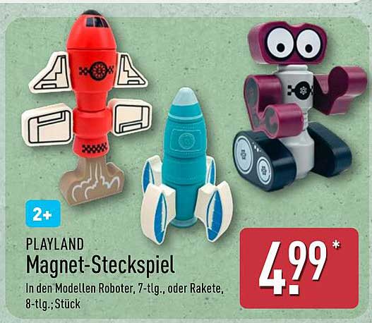 PLAYLAND Magnet-Steckspiel 7-tlg. oder 8-tlg.