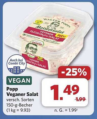 Popp Veganer Salat - Verschiedene Sorten
