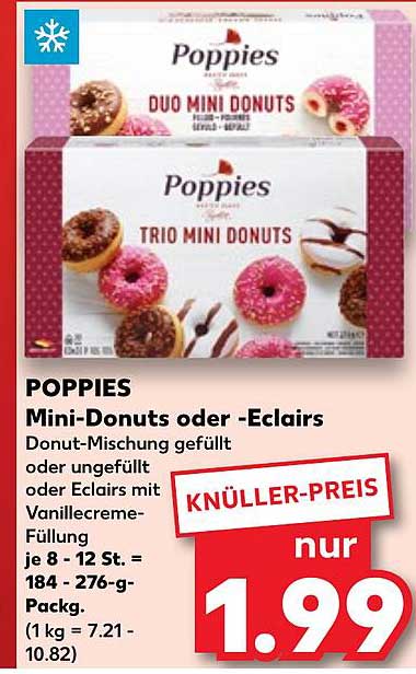 POPPIES Mini-Donuts oder -Eclairs