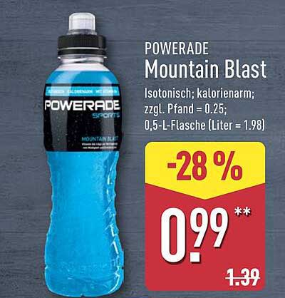 POWERADE Mountain Blast 0,5-Liter Flasche