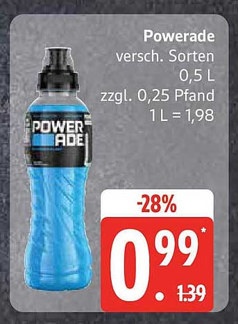 Powerade verschiedene Sorten 0,5 L