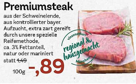 Premiumsteak aus der Schweineleinde - regional & hausgemacht