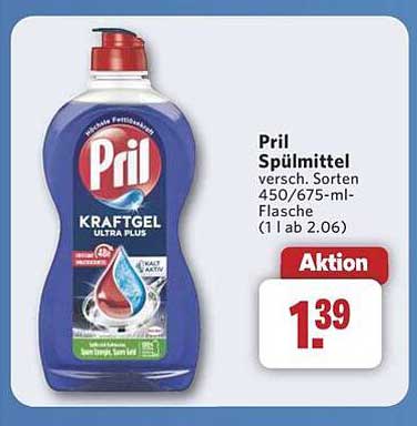 Pril Spülmittel 450/675-ml-Flasche – Aktion