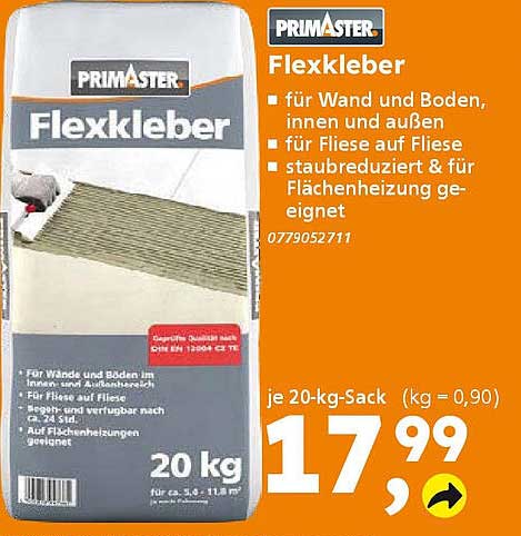 PRIMASTER Flexkleber 20 kg Sack