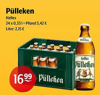 PüLLEKEN Helles – 24 x 0,33 l + Pfand 3,42 €