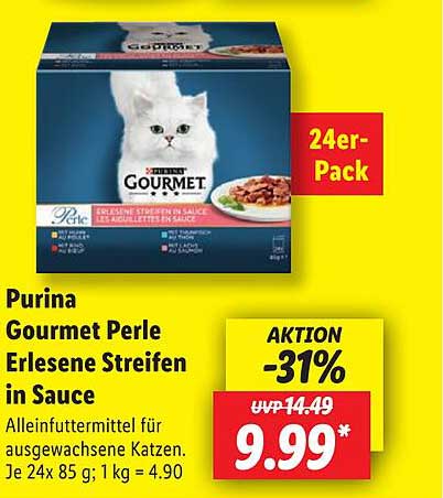 Purina Gourmet Perle Erlesene Streifen in Sauce 24er-Pack
