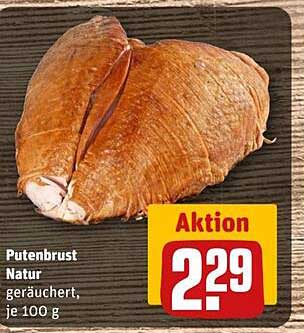 Puttenbrust Natur geräuchert, je 100 g
