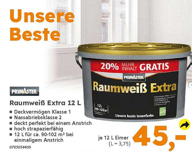 Raumweiß Extra 12 L