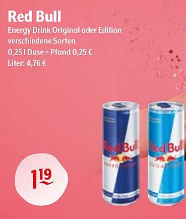 Red Bull Energy Drink Original oder Edition verschiedene Sorten