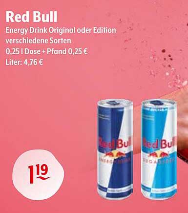 Red Bull Energy Drink Original oder Edition – verschiedene Sorten