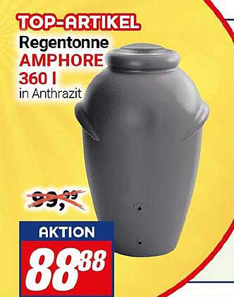 Regentonne AMPHORE 360 l in Anthrazit
