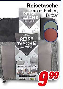Reisetasche - faltbar in verschiedenen Farben