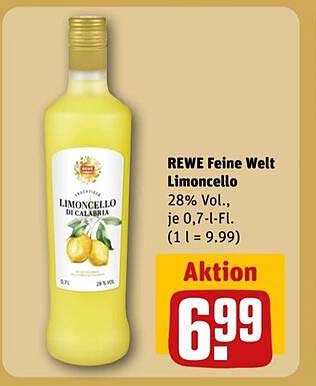 REWE Feine Welt Limoncello 28% Vol., je 0,7-l-Fl.
