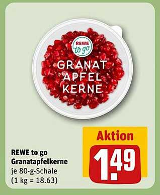 REWE to go Granatapfelkerne je 80-g-Schale