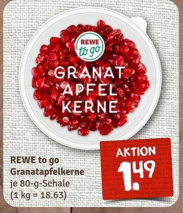 REWE to go Granatapfelkerne je 80-g-Schale