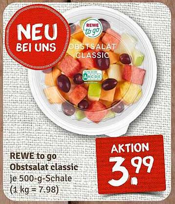 REWE to go Obstsalat classic 500-g-Schale