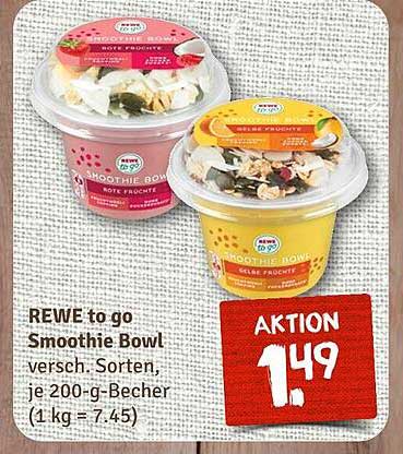 REWE to go Smoothie Bowl - verschiedene Sorten