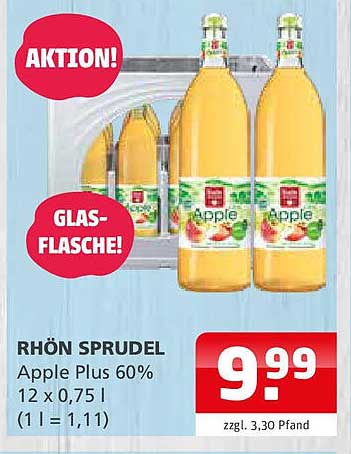 RHÖN SPRUDEL Apple Plus 60% 12 x 0,75 l