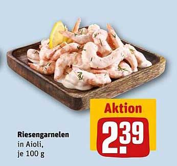Riesengarnelen in Aioli, je 100 g
