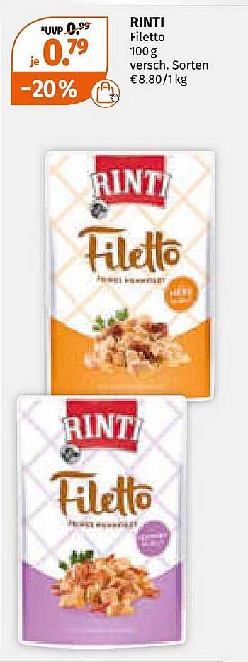 Rinti Filetto 100 g, verschiedene Sorten