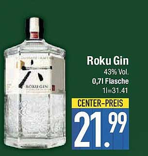Roku Gin 0,7L - 43% Vol.